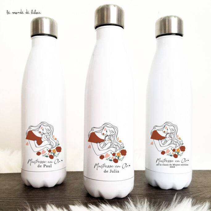 Bouteille isotherme Maîtresse en or