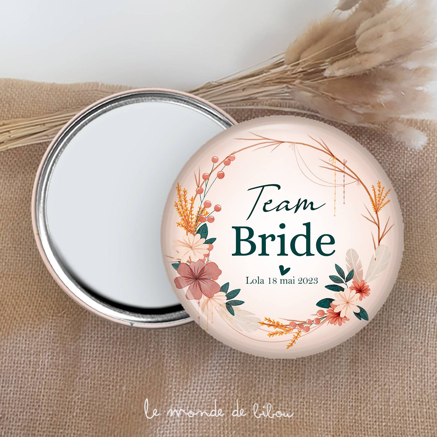 Miroir EVJF Couronne boho