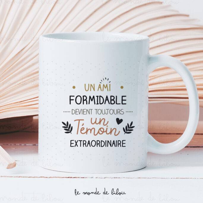 Mug personnalisé Témoin extraordinaire