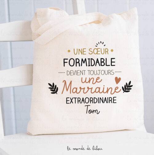 Tote bag Marraine extraordinaire