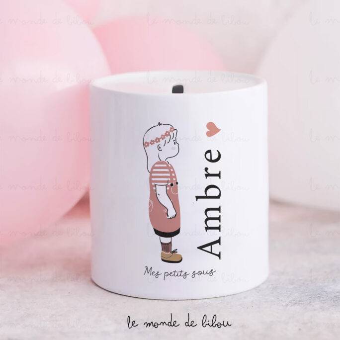 Tirelire Prénom enfant personnalisée