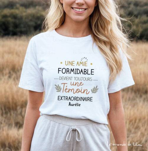 T-shirt personnalisé Témoin extraordinaire