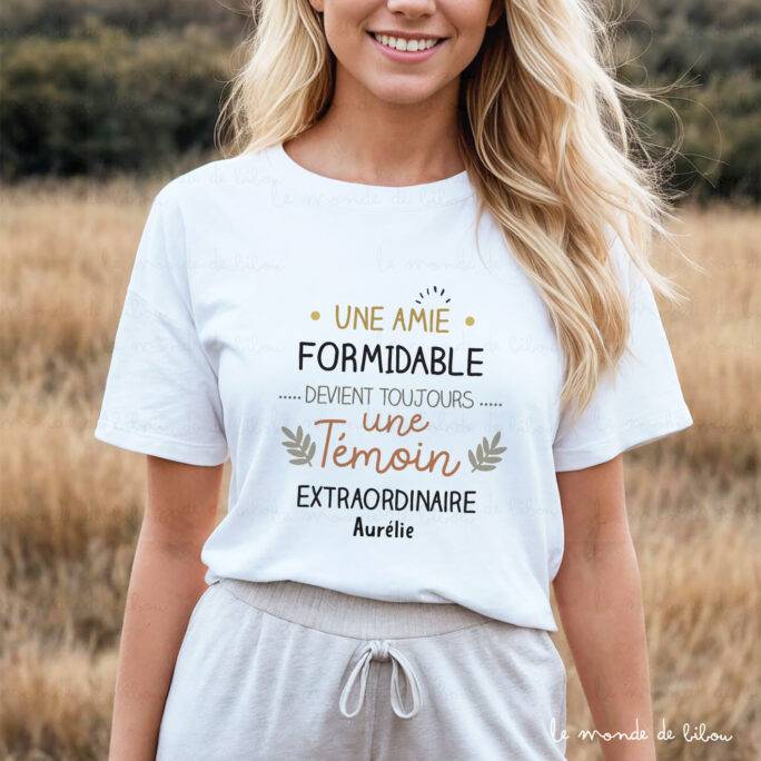 T-shirt personnalisé Témoin extraordinaire
