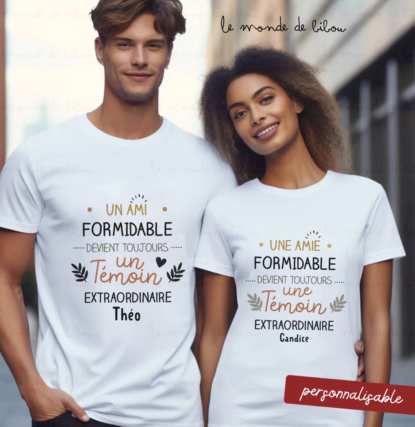 T-shirt personnalisé Témoin extraordinaire