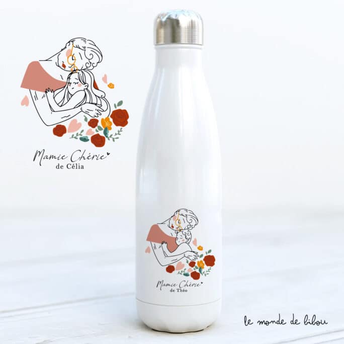 Bouteille isotherme Mamie chérie