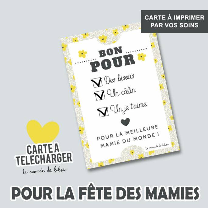 Carte numérique Mamie à télécharger