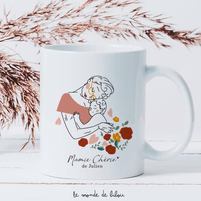 Mug personnalisé Mamie chérie