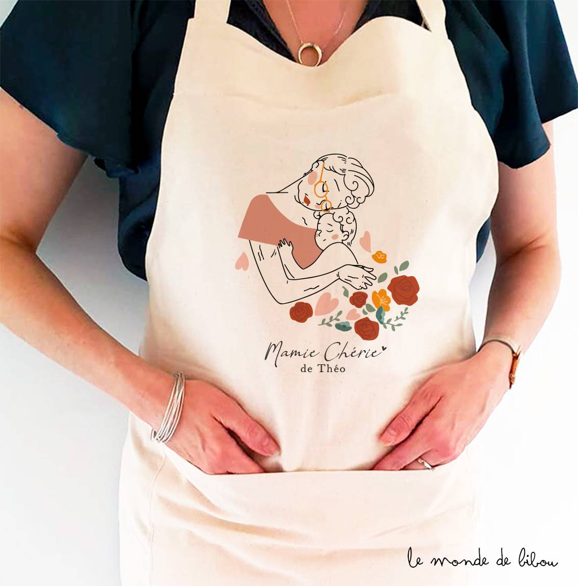 Tablier Mamie chérie personnalisé