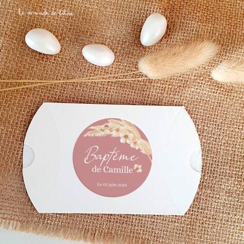 Boîte dragées carton Bohème
