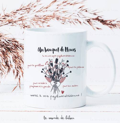 Mug Bouquet de fleurs Remerciement