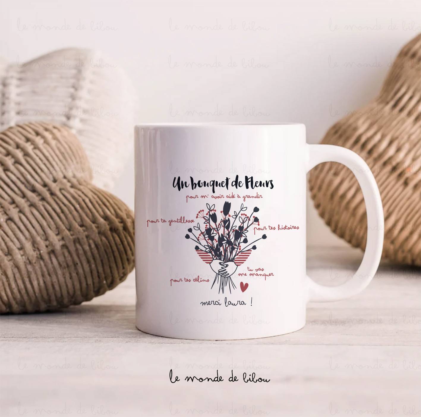 Mug Bouquet de fleurs Remerciement