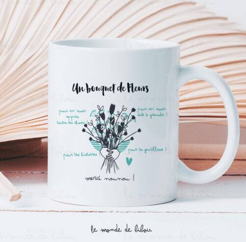 Mug Bouquet de fleurs Remerciement