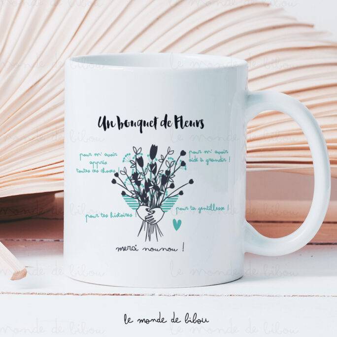 Mug Bouquet de fleurs Remerciement