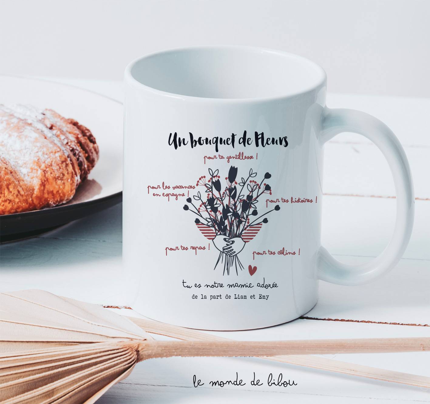 Mug Bouquet de fleurs pour mamie
