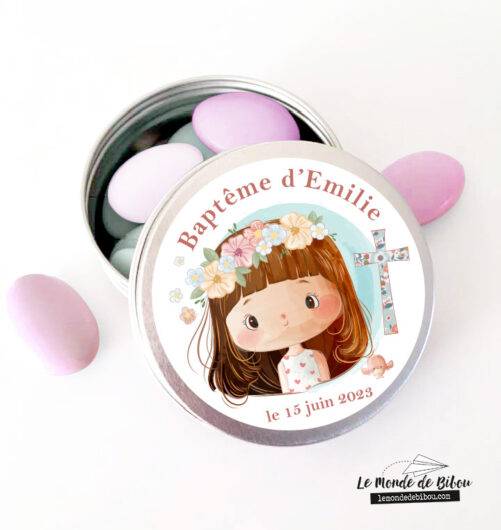 Boîte dragées Fillette personnalisée