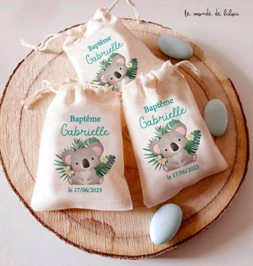 Sac dragées Baptême petit koala
