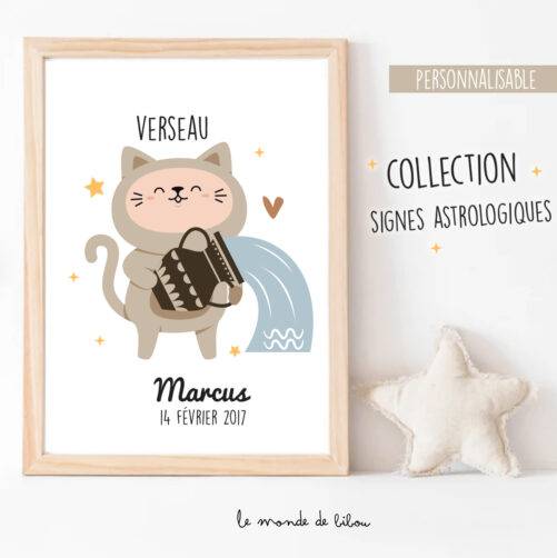 Affiche Signe astrologique personnalisée