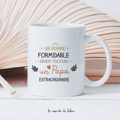 Mug personnalisé Papa extraordinaire