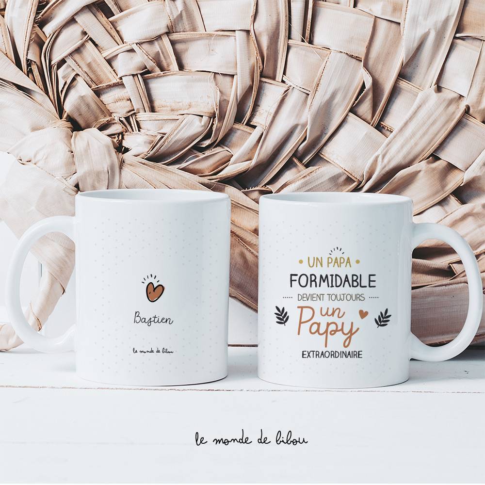 Mug personnalisé Papy extraordinaire