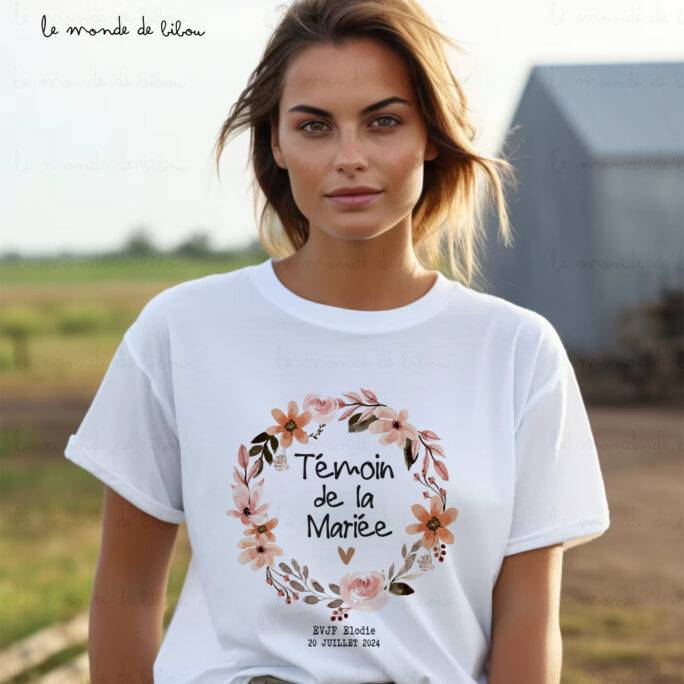 T-shirt personnalisé Témoin EVJF