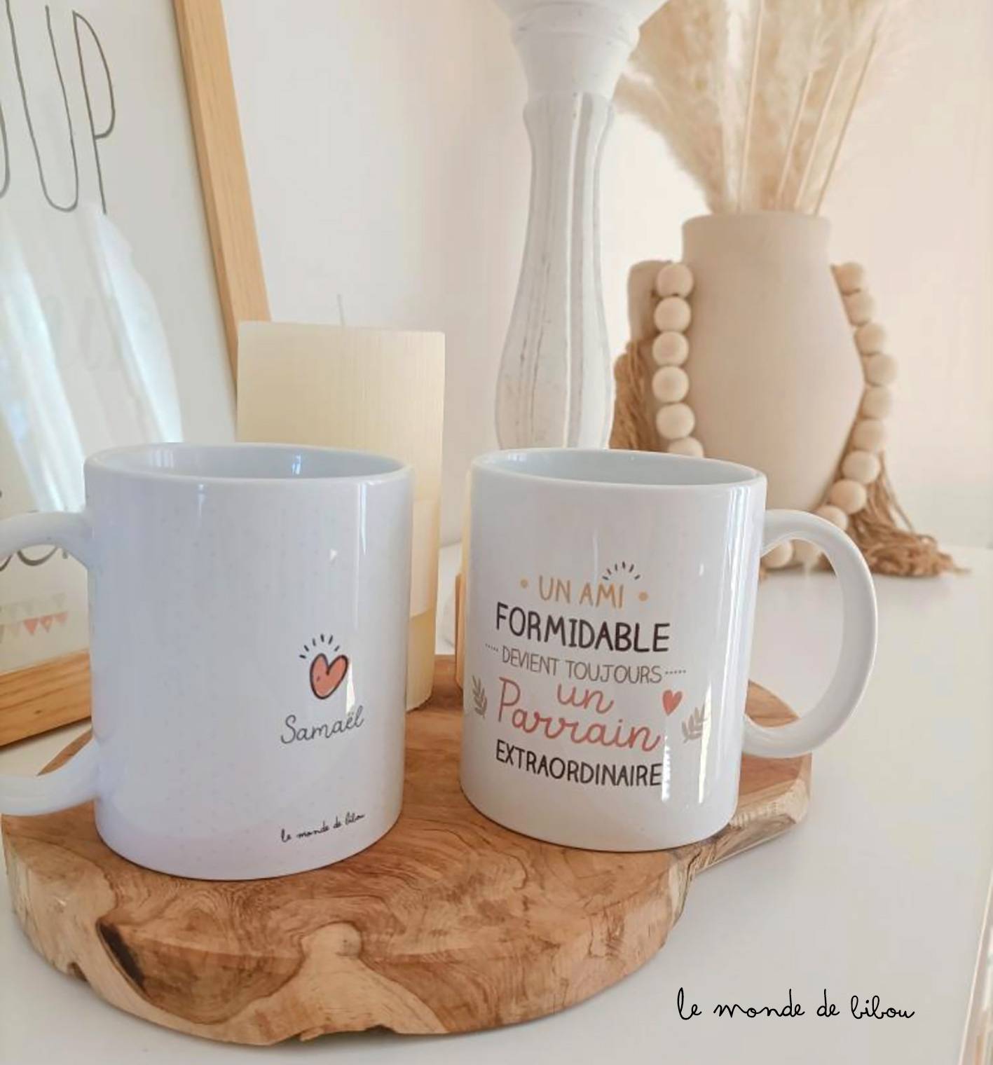 Duo Mugs Parrain Marraine extraordinaire