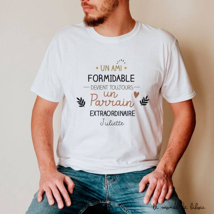 T-shirt personnalisé Parrain extraordinaire
