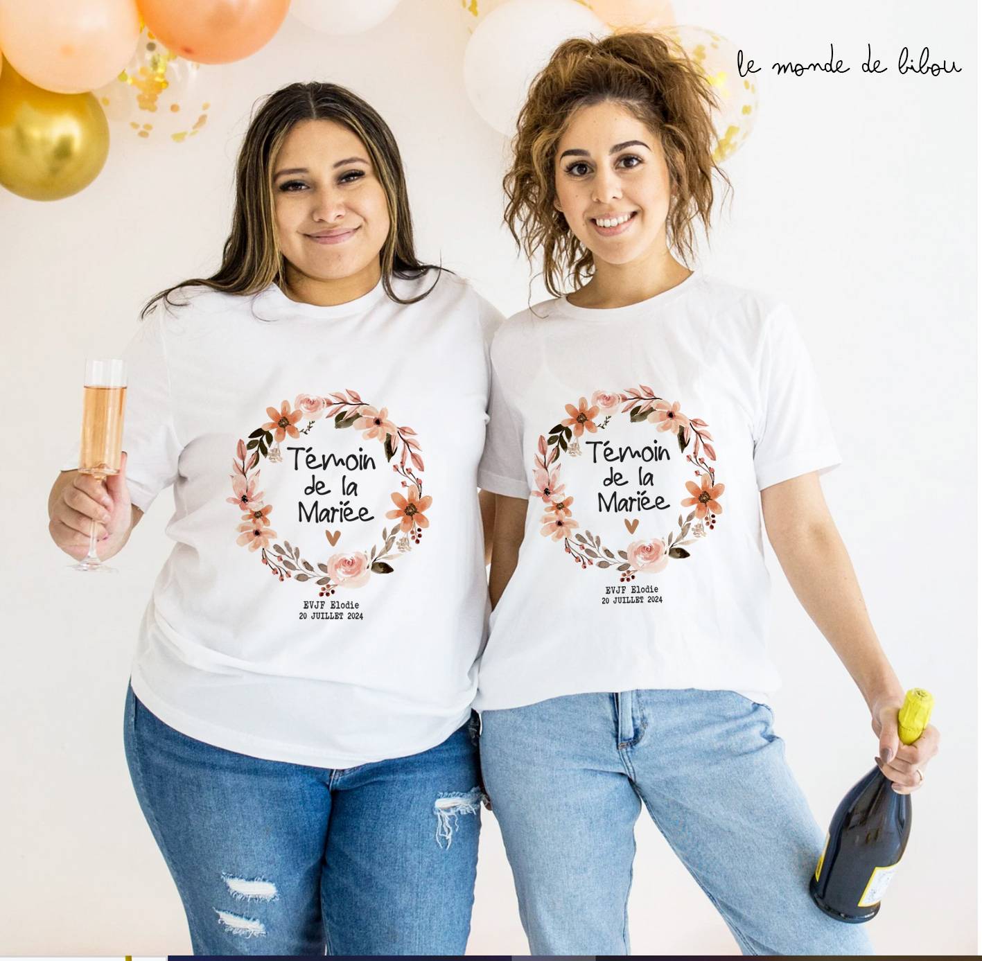 T-shirt personnalisé Témoin EVJF