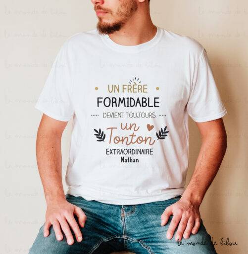 T-shirt personnalisé Tonton extraordinaire