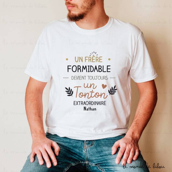 T-shirt personnalisé Tonton extraordinaire