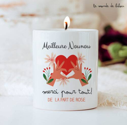 Bougie personnalisée merci pour tout