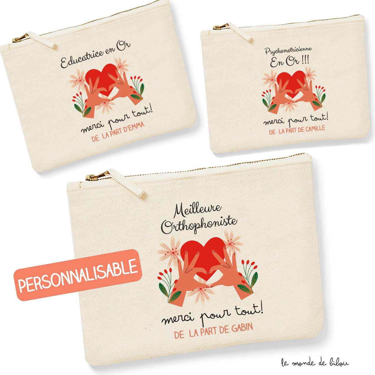 Trousse personnalisée merci pour tout