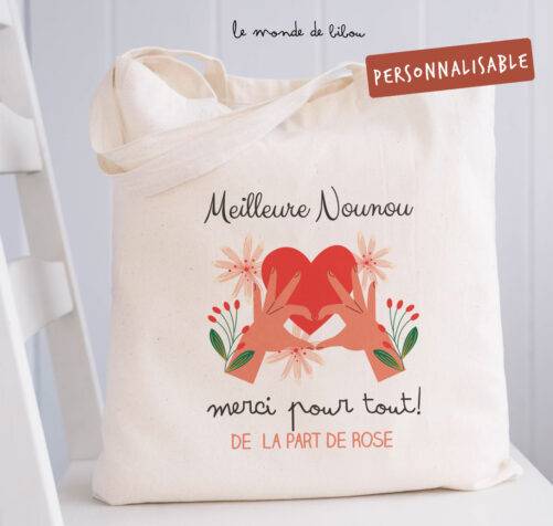 Sac Tote bag personnalisé merci pour tout