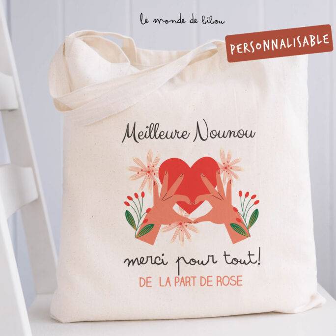 Sac Tote bag personnalisé merci pour tout