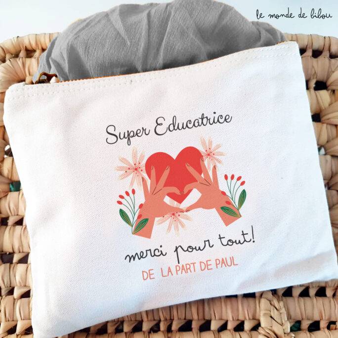 Trousse personnalisée merci pour tout