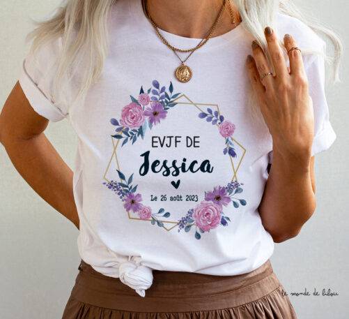 T-shirt femme EVJF à personnaliser