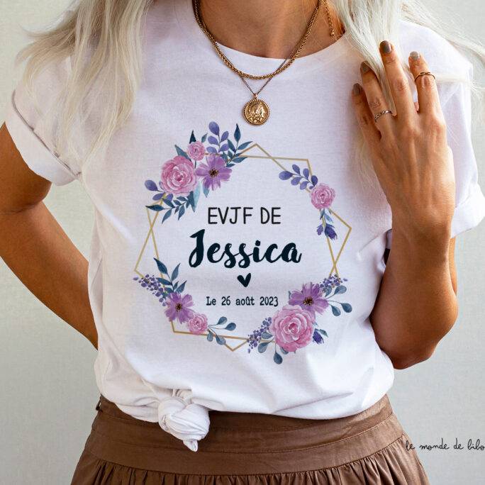 T-shirt femme EVJF à personnaliser