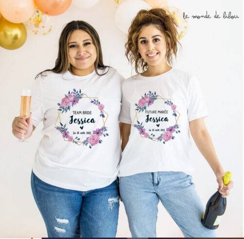 T-shirt femme EVJF à personnaliser