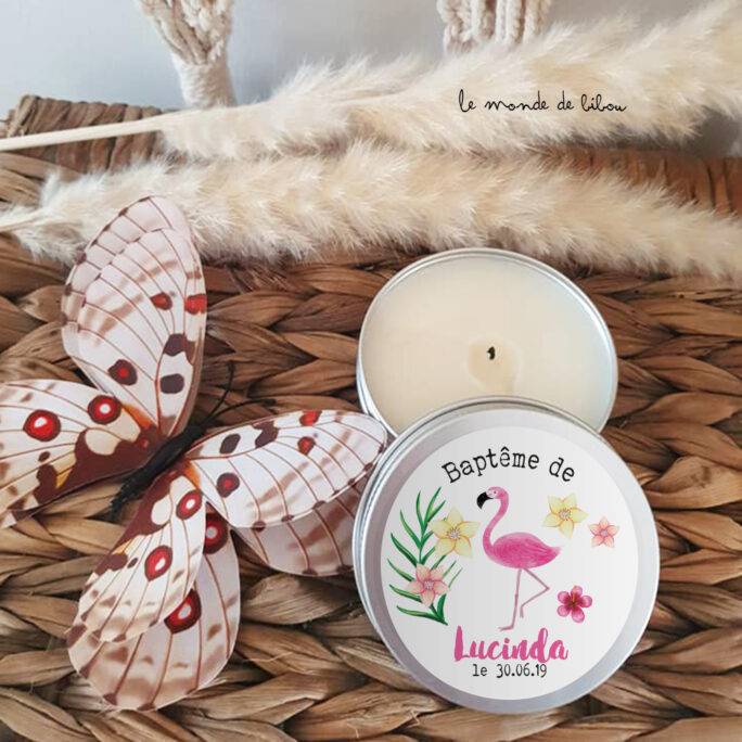 Lot de 10 bougies Flamant rose