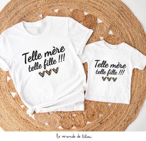 Duo T-shirts telle mère telle fille