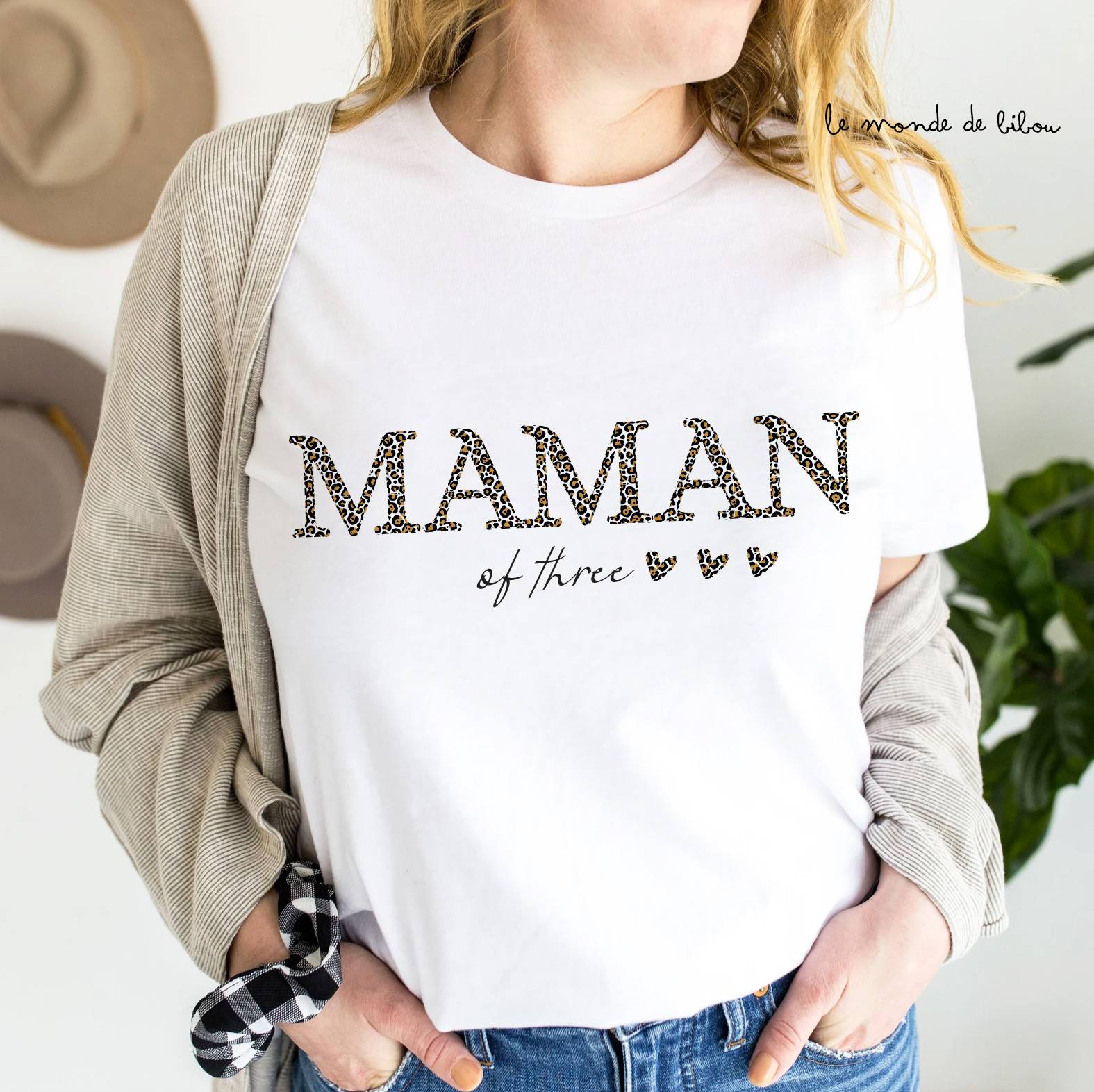 T-shirt Maman OF léopard
