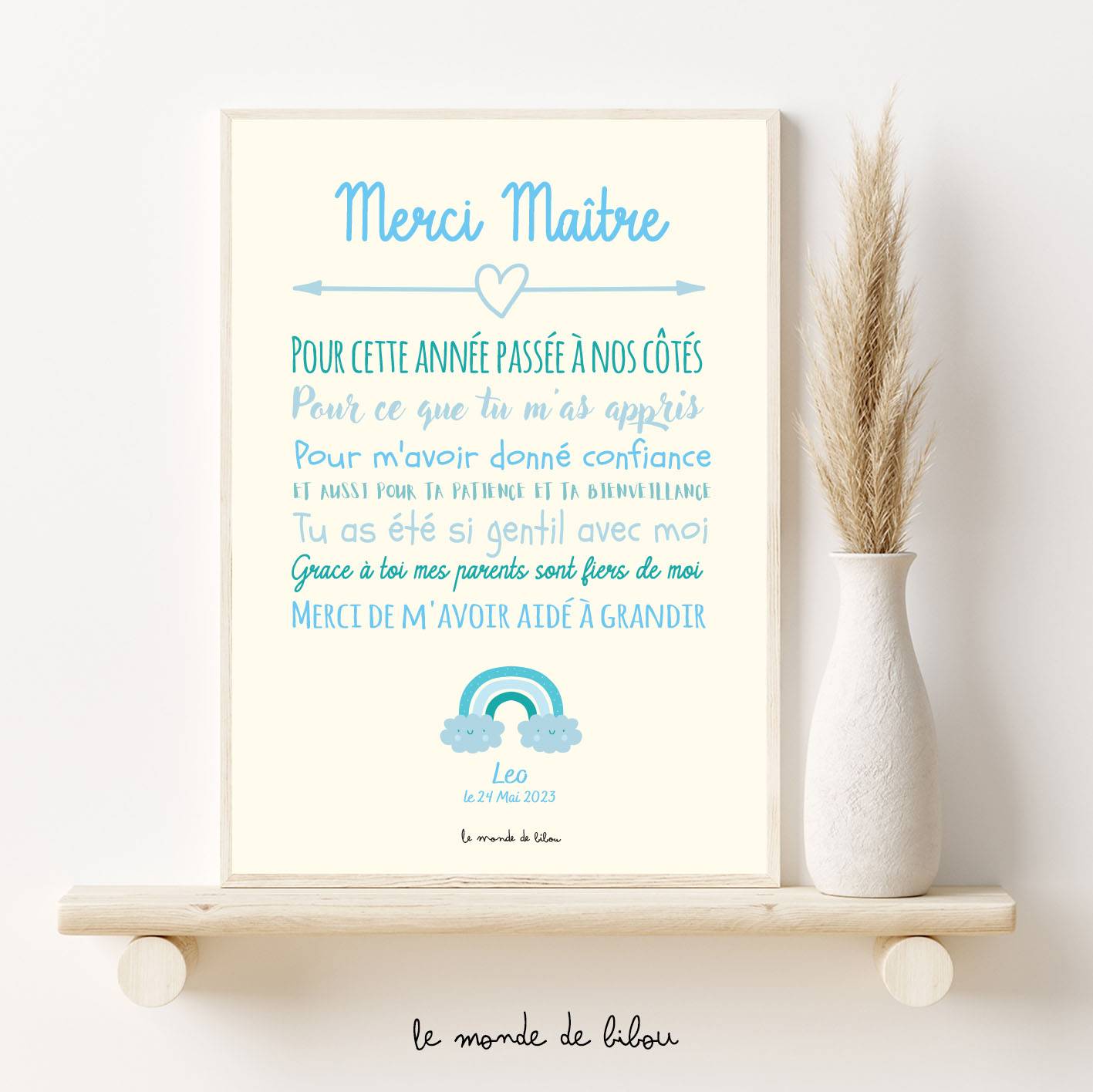 Affiche Merci Maître Maîtresse