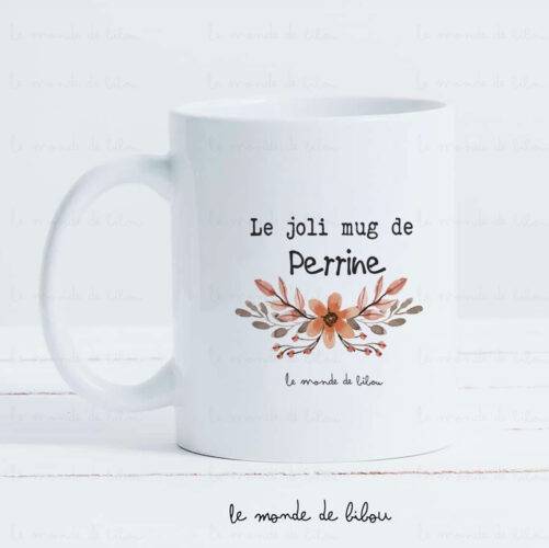 Mug EVJF Couronne fleurs Boho