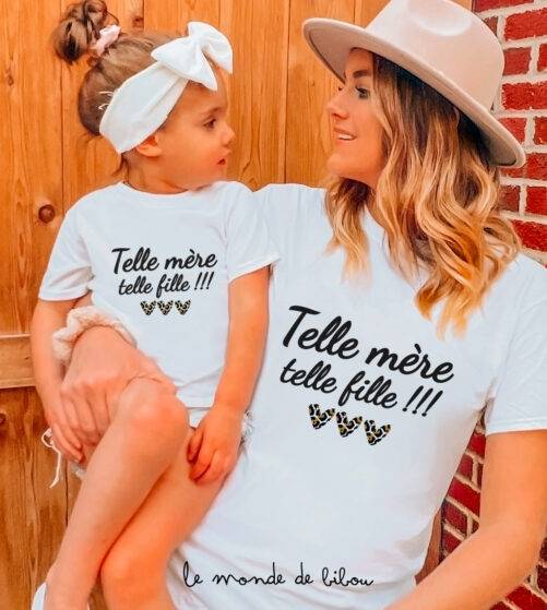 Duo T-shirts telle mère telle fille