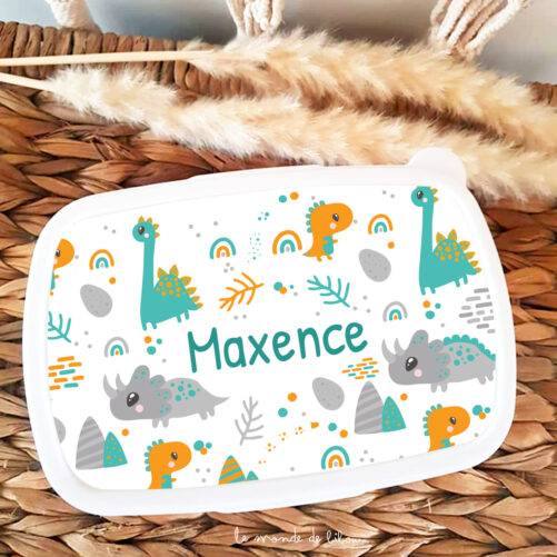 Boîte à Goûter Dinosaures personnalisée