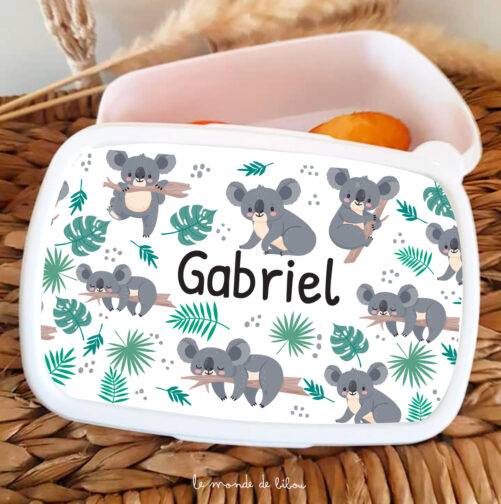 Boîte à Goûter Koalas personnalisée