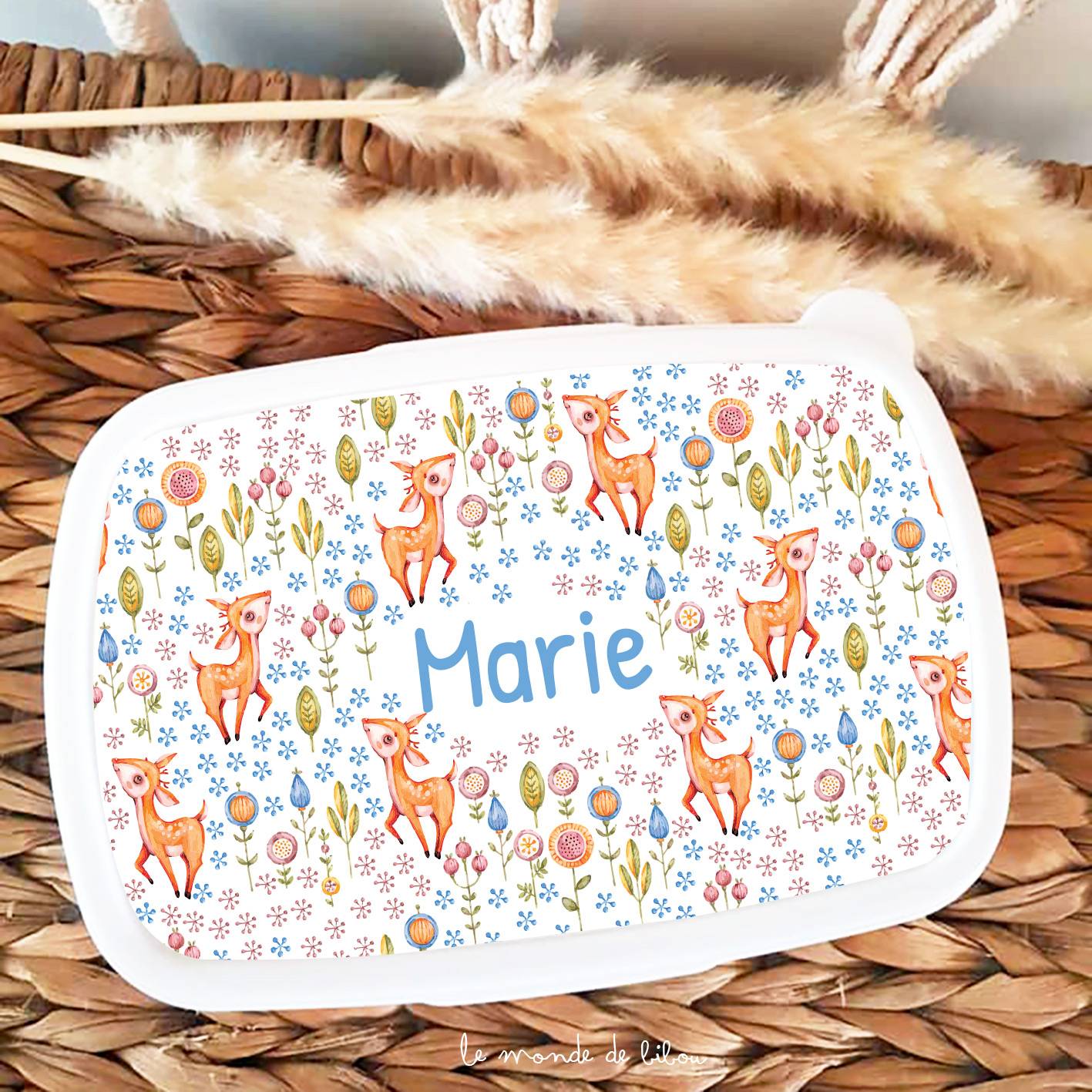 Boîte à Goûter Biches personnalisée
