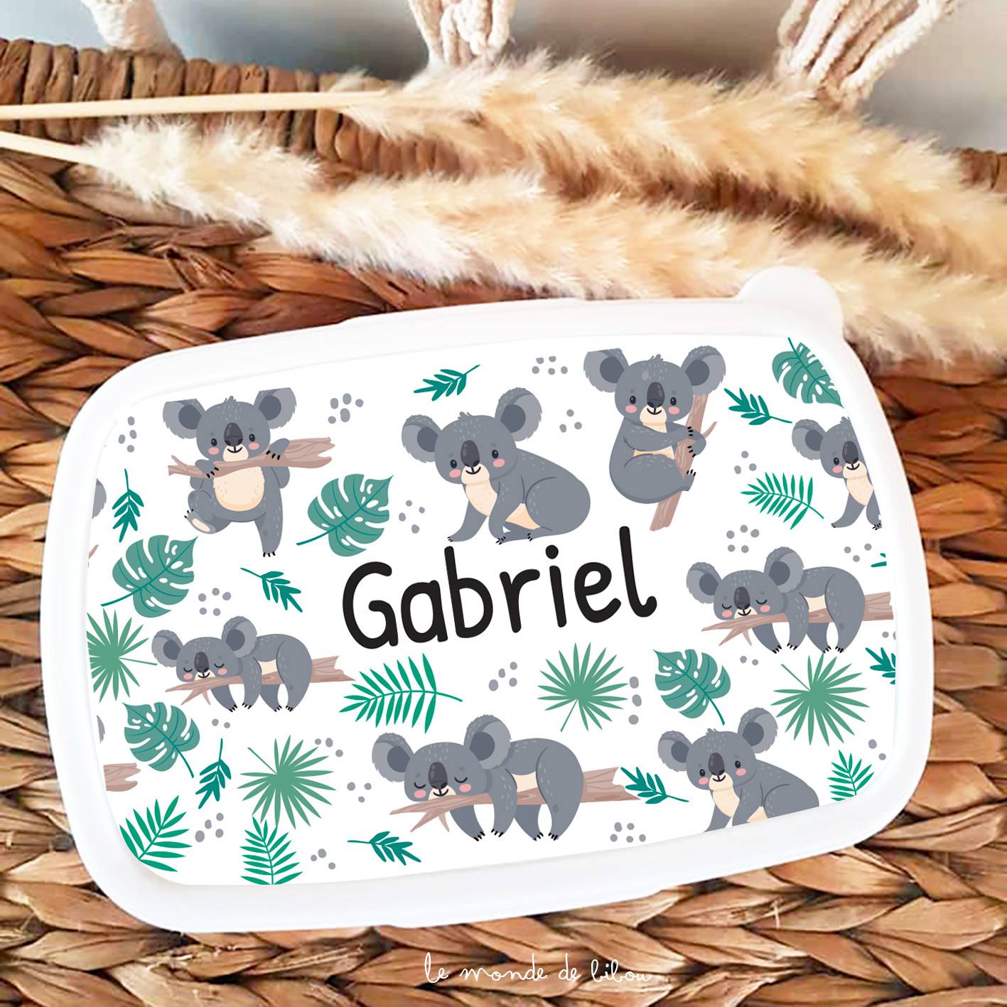 Boîte à Goûter Koalas personnalisée