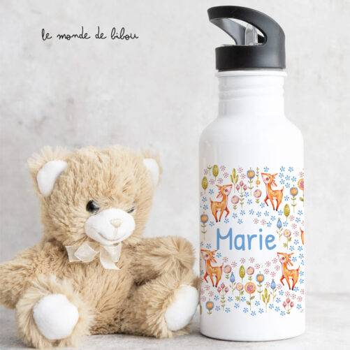 Gourde paille Biches personnalisée