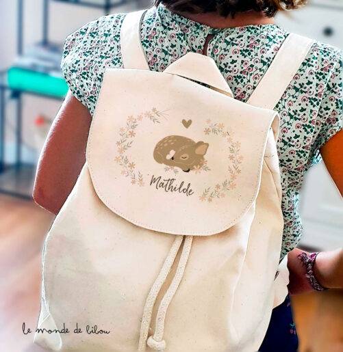 Sac à dos personnalisé biche