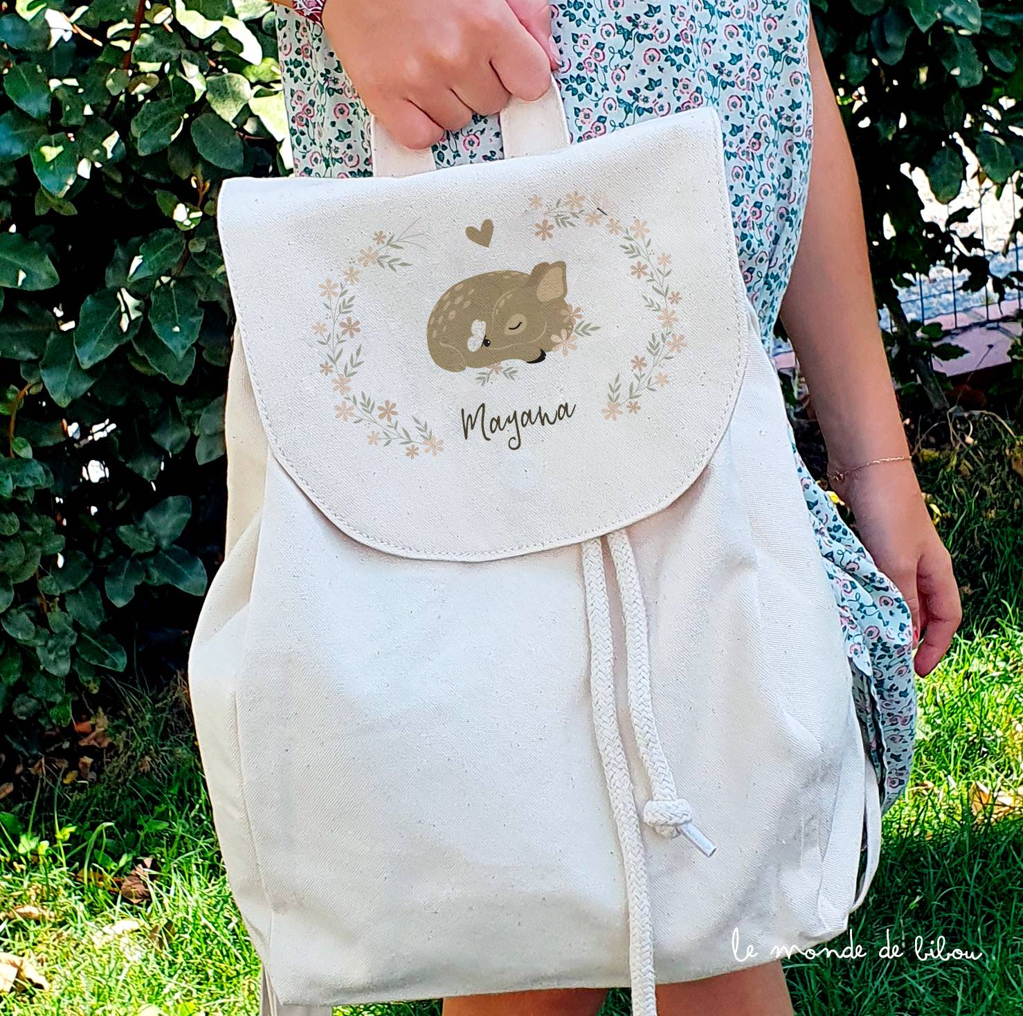 Sac à dos personnalisé biche